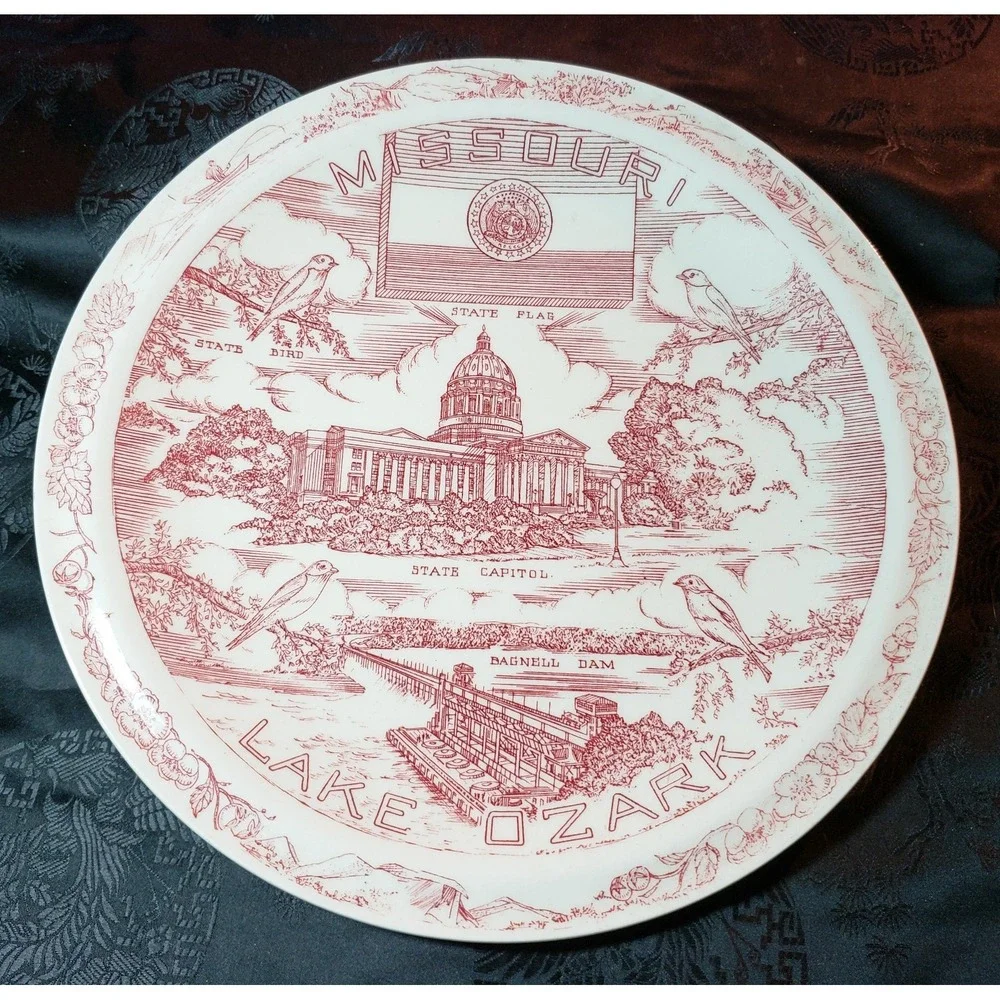 Historic State of Missouri Collector Plate by Vernon Kilns